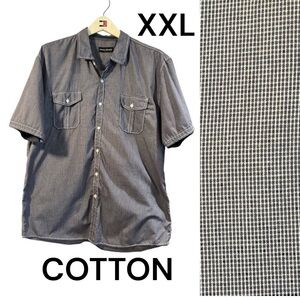 MICHAEL BRANDON Men's Casual Button Down Shirt Size XXL Blue Small Checkered